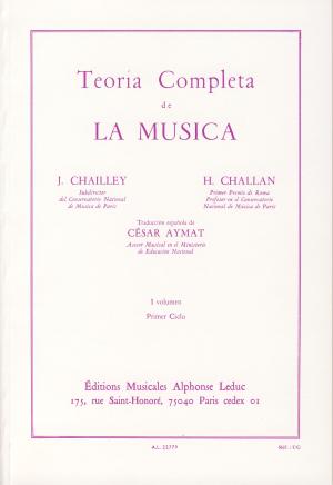 CHAILLEY-CHALLAN - TEORIA MUSICA V.1 (ESPAÑOL) -
