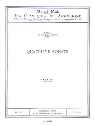 HANDEL G.F. - SONATA Nº4 ORIGINAL FLAUTA -
