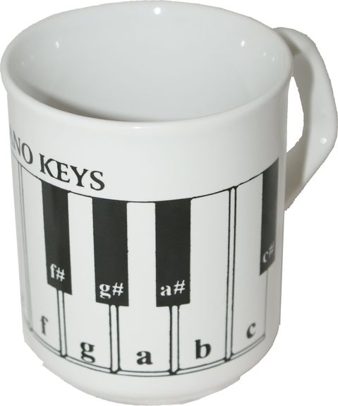 REGALO - TAZA BLANCA DE PIANO CLAVES *DESCATALOGADO*