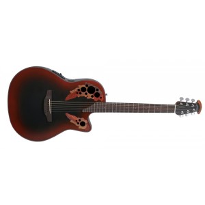 GUITARRA ACUSTICA PREAMP. - OVATION CELEB. ELITE RED BURST CE44-RRB