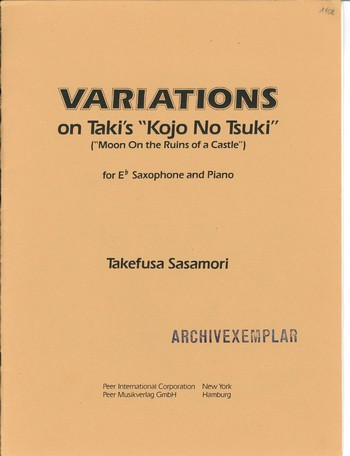 SASAMORI T. - VARIATIONS ON TAKI'S KOJO NO TSUKI