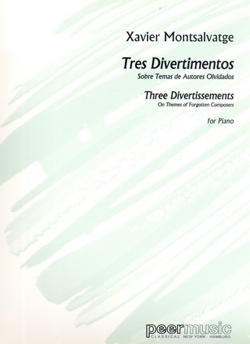 MONTSALVATGE X. - DIVERTIMENTOS (3) - PIANO SOLO