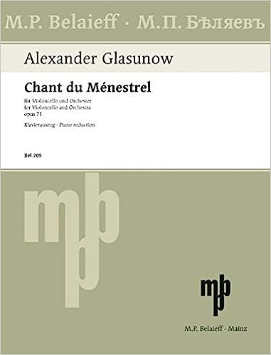 GLAZUNOV A. - CANCION DE MENESTREL VIOLONCHELO - OP.71
