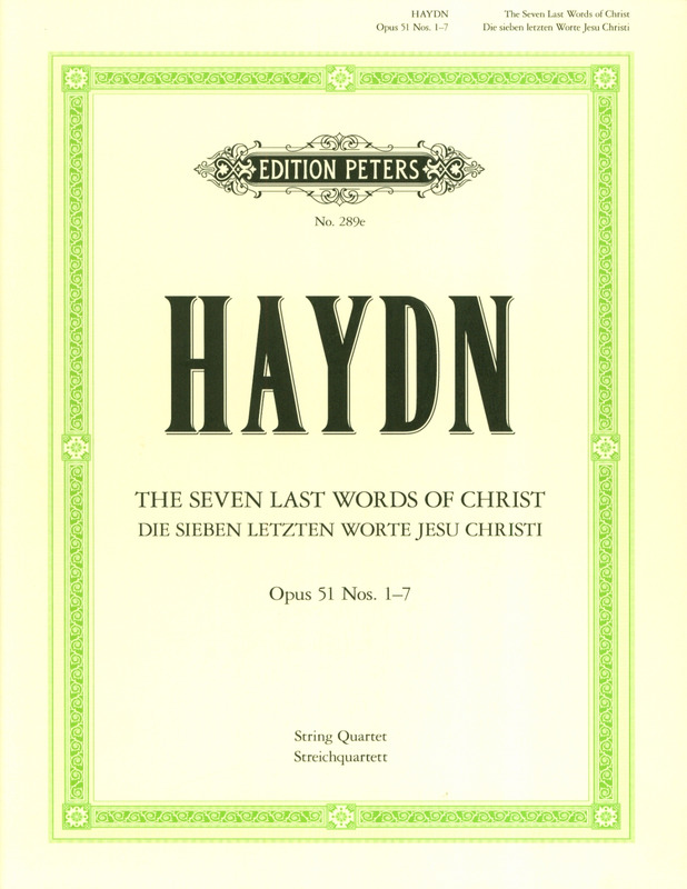 HAYDN J. - SIETE PALABRAS DE CRISTO 2V/VA/VC - OP.51 Nº1-7