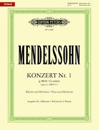 MENDELSSOHN F. - CONCIERTO Nº1 SOL m - OP.25-urtext 2 PIANOS 4 MANOS-