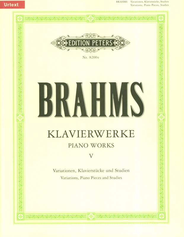 BRAHMS J. - OBRAS PARA PIANO V.5 URTEXT -