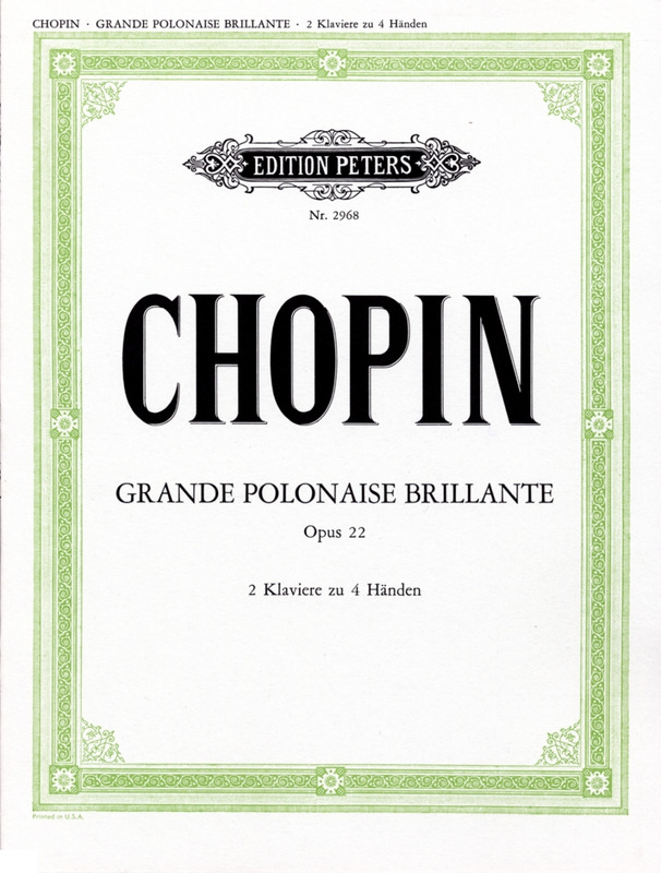 CHOPIN F. - ANDANTE Y GRAN POLONESA BRILLANTE OP.22 URTEXT -