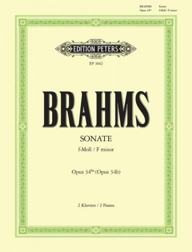 BRAHMS J. - SONATA FAm OP.34 BIS 2 PIANO 4 MANOS