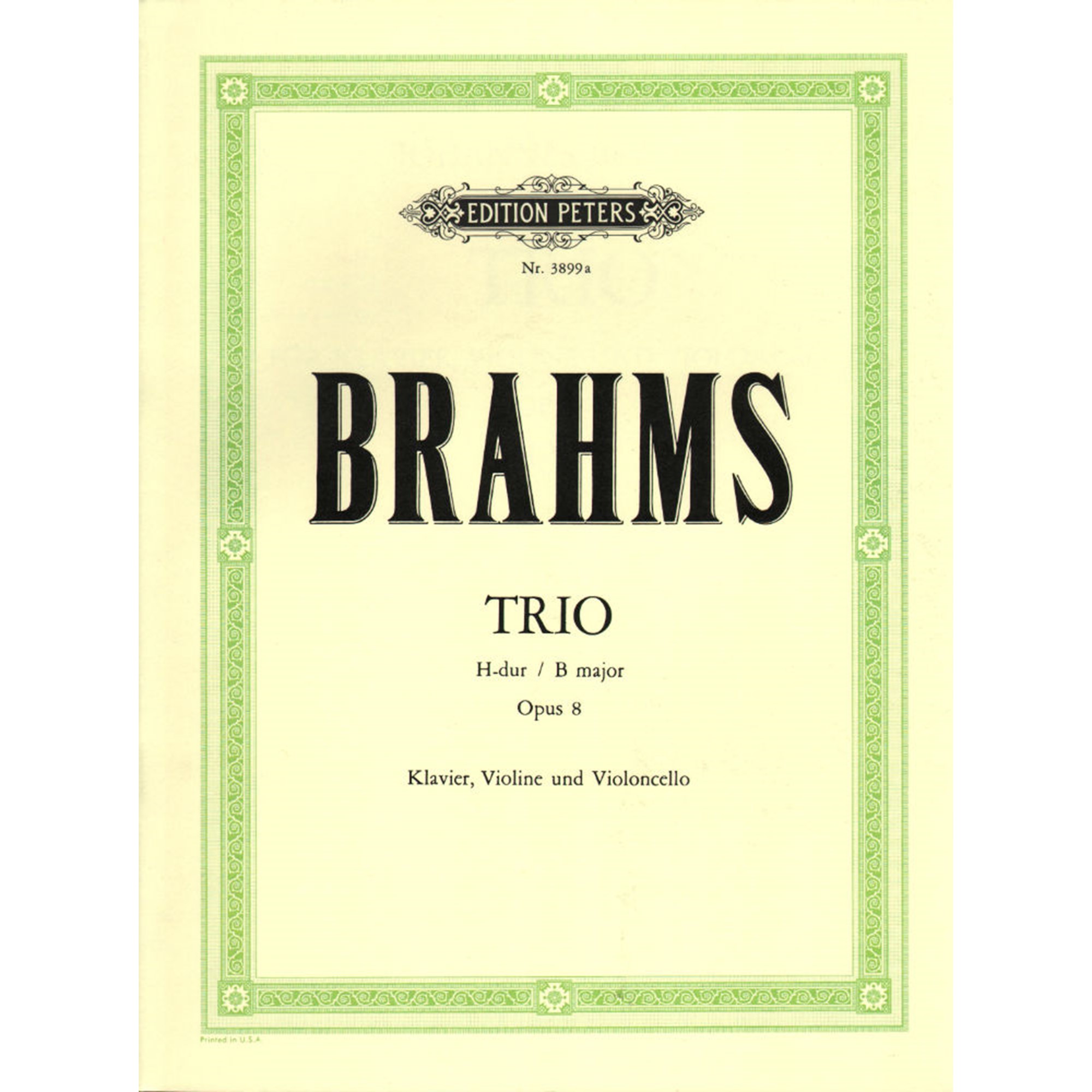 BRAHMS J. - TRIO Nº1 SIb M (SC+PT) V/VCP - OP.8