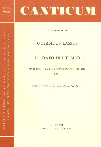 DI LASSO O. - TRIUNFO DEL TIEMPO (MADRIGAL)