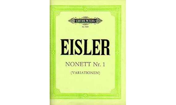 EISLER H. - NONETO Nº 1 (2Vln.Vla.Vc.Db Fl.Cl.Bsn Hn)
