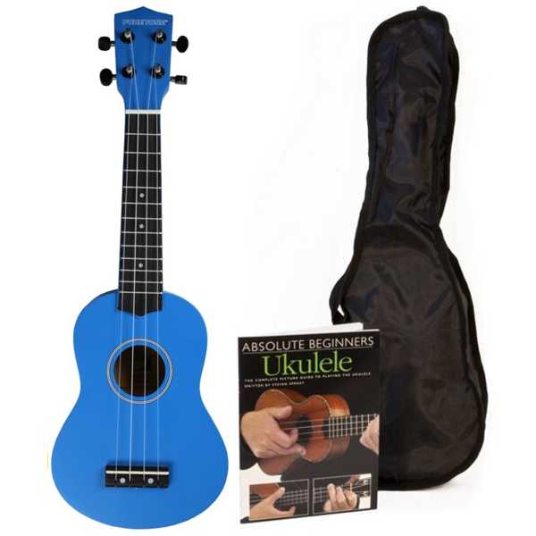 UKELELE SOPRANO - PURE TONE AZUL PACK (FUNDA + METODO) KUS15
