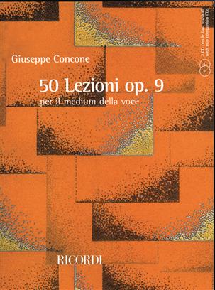CONCONE G. - LECCIONES (50) +CD (VOZ MEDIA) - OP.9