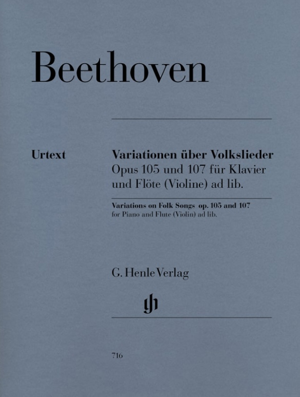 BEETHOVEN L.V. - VARIACIONES SOBRE MELODIAS POPULARES OP. 105 Y 107 URTEXT -
