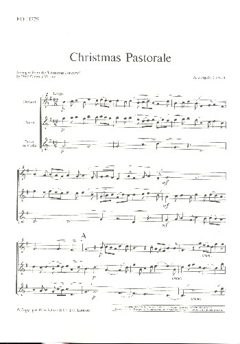 CORELLI A. - PASTORAL DEL CONCIERTO DE NAVIDAD - PARA TRES FLAUTAS DE PICO (SAT) O 3 VIOLINES