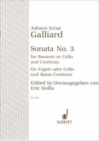 GALLIARD J.E - SONATA Nº 3 FAM .FAGOT Y PIANO