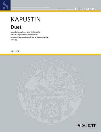 KAPUSTIN N. - DUETT OP.99 SAXO ALTO Y VIOLONCHELO
