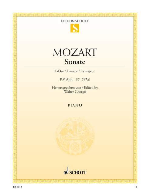 MOZART W.A. - SONATA FA M - KV.135 (547A)