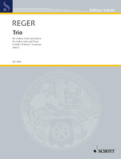REGER M. - TRIO SI m (SC+PT) V/VAP - OP.2