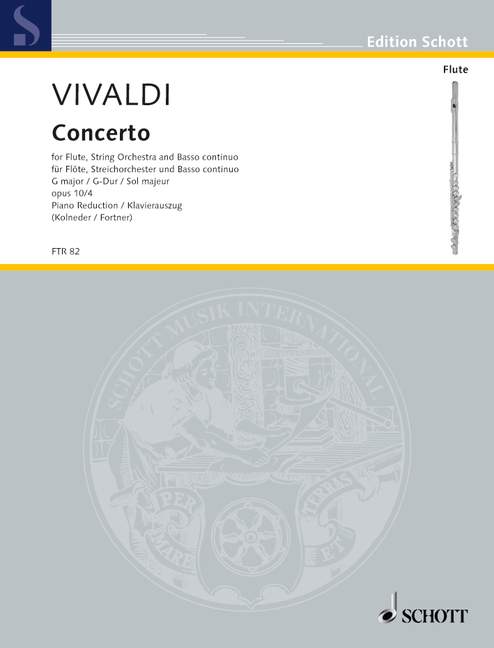 VIVALDI A. - CONCIERTO SOL M OP.10 Nº4 F.VI/15 - RV.435 FLAUTA
