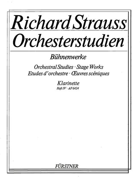 STRAUSS R. - ESTUDIOS ORQUESTALES V.4 (CL LA,SIb,DO) -