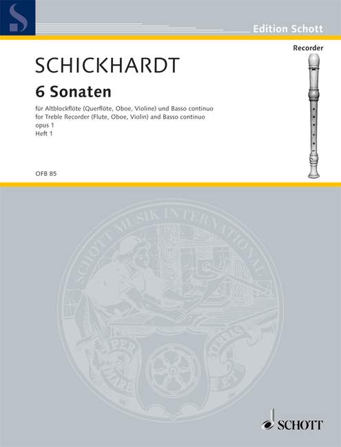 SCHICKHARDT J.C. - SONATAS V.1 (6) - OP.1