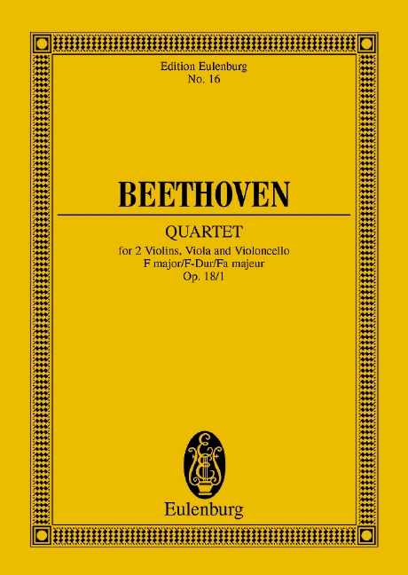 BEETHOVEN L.V. - CUARTETO Nº1 FA M - OP.18 Nº1