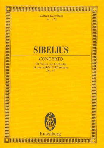 SIBELIUS J. - CONCIERTO RE m VIOLIN - OP.47 (BOLSILLO)