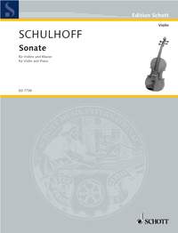 SCHULHOFF E. - SONATA Nº 2 VIOLIN WV91