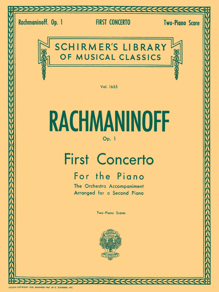 RACHMANINOFF S. - CONCIERTO Nº1 FA# m - OP.1