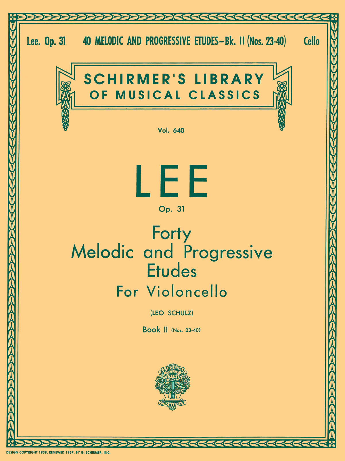 LEE S. - ESTUDIOS MELODICOS PROGRESIVOS V.2 (40) - OP.31