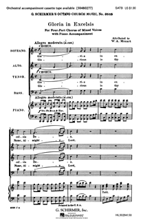 MOZART W.A. - GLORIA IN EXCELSIS (MISA Nº12) SATB -