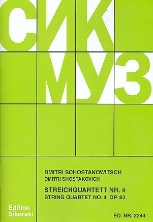 SHOSTAKOVICH D. - CUARTETO CUERDA Nº4 OP.83 (PARTES)