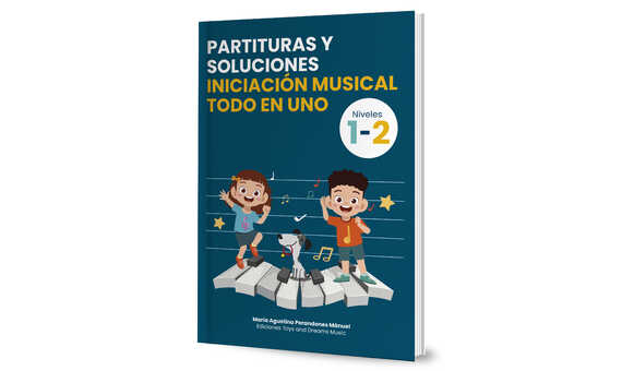 PERANDONE M.A - PARTITURAS Y SOLUCIONES INICIACIÓN MUSICAL TODO EN UNO NIVEL 1 Y 2