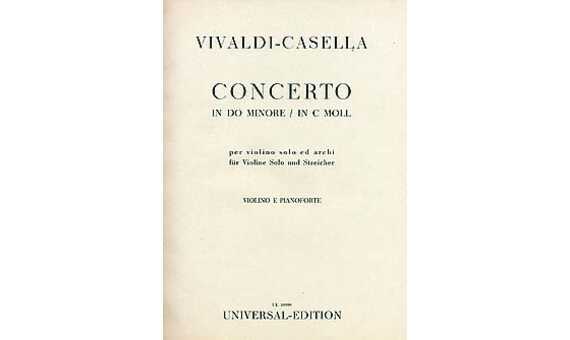 VIVALDI A. - CONCIERTO DO m (REV.CASELLA)