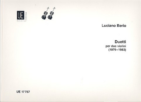BERIO L. - DUETTI (1979-1983) - 2 VIOLINES
