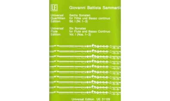 SAMMARTINI G.B. - SONATAS V.1 1-3 (6) FLAUTA Y PIANO