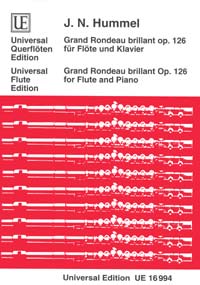 HUMMEL J.N. - GRAN RONDO BRILLANTE - OP.126 - FLAUTA Y PIANO
