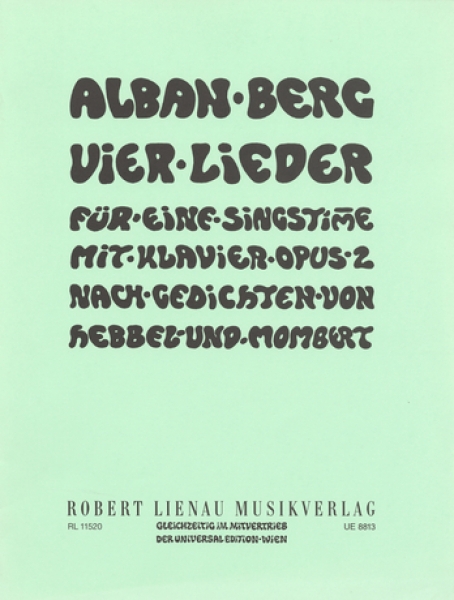 BERG A. - LIEDER (4) CP - OP.2
