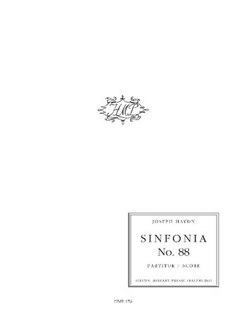 HAYDN J. - SINFONIA Nº 88 SOLM Hob. I:88 (1787)