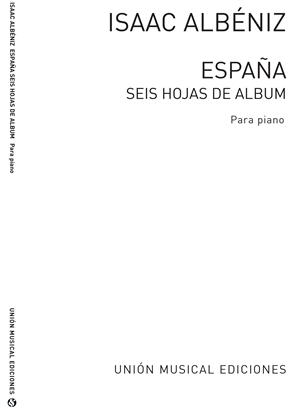 ALBENIZ I. - ESPAÑA, HOJAS DE ALBUM (6) - OP.165