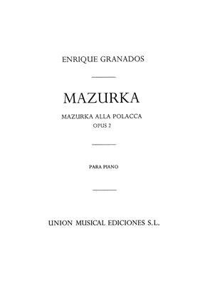 GRANADOS E. - MAZURKA - OP.2