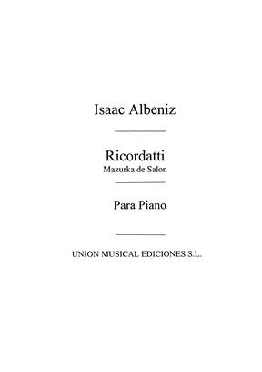 ALBENIZ I. - RICORDATI,MAZURCA DE SALON - OP.96