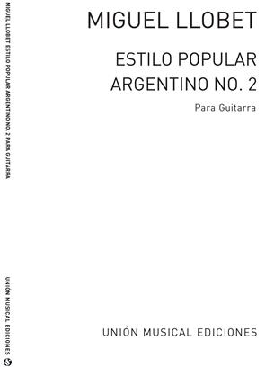 LLOBET M. - ESTILO POPULAR ARGENTINO Nº2 -