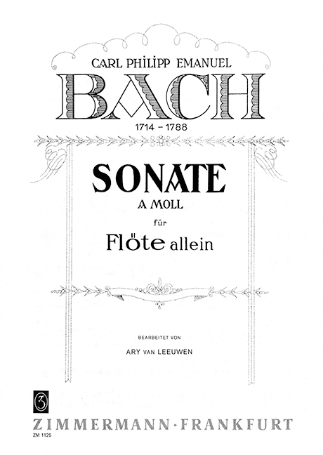 BACH C.P.E.- SONATA LA MENOR FLAUTA SOLA
