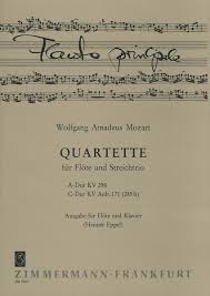 MOZART W.A. - CUARTETO KV 298 Y KV285B FLAUTA Y PIANO