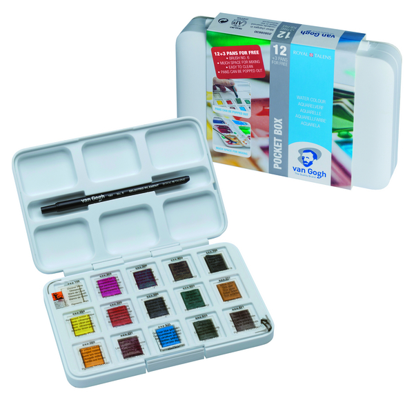 ac CAJA ACUARELA V.GOGH HP86 12+3 Godet (pre)