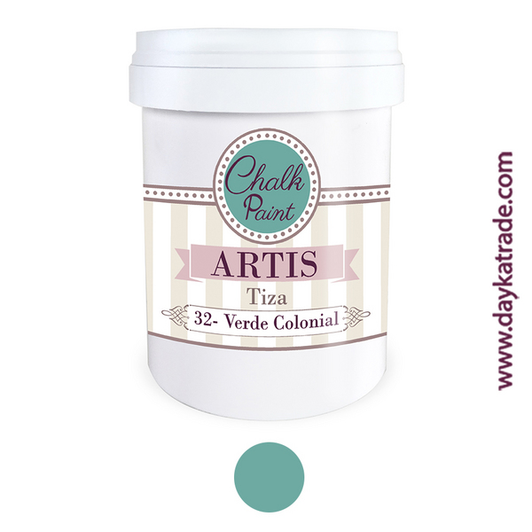 ac PINTURA  CHALK PAINT ARTIS 750ml.TIZA-L32 VERDE
