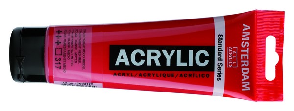 ac ACRILICO AMSTERDAM 120ml.317-ROJO TRANSP.M.