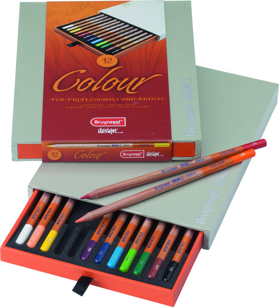 ac CAJA MADERA BRUYNZEEL DESING 12-LAPIZ COLOR